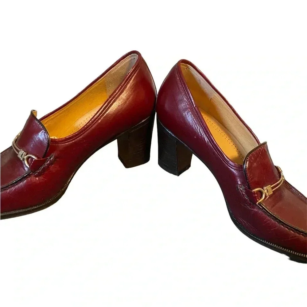 Rasprini Womens Vintage Leather Loafer Shoes - Picture 3 of 9